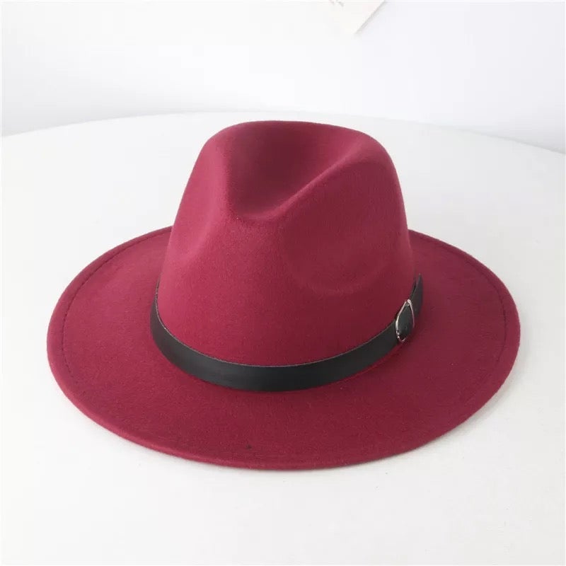 Leather Strap Fedora-Kids Unisex