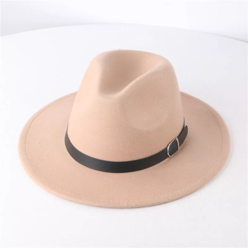 Leather Strap Fedora-Kids Unisex