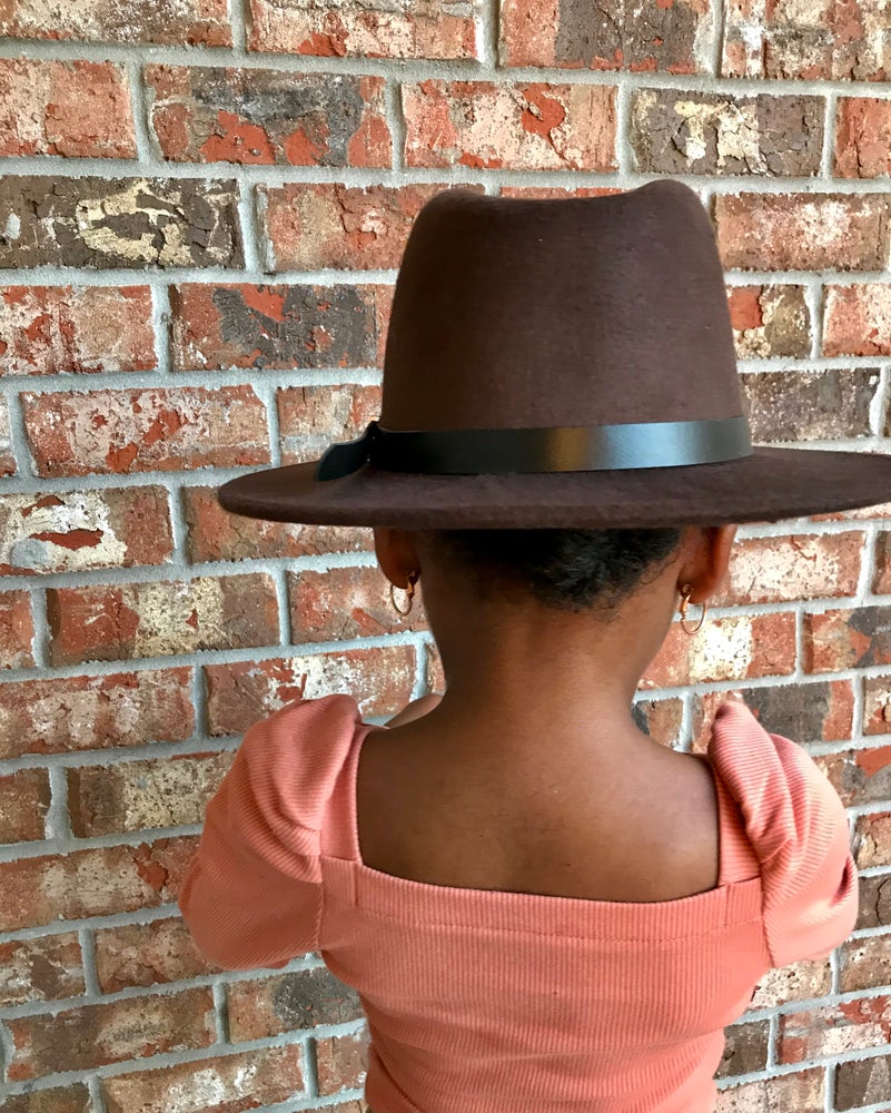 Leather Strap Fedora-Kids Unisex