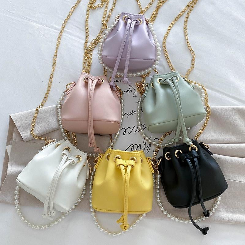 Pretty Girl Pearls Mini Bucket Bag