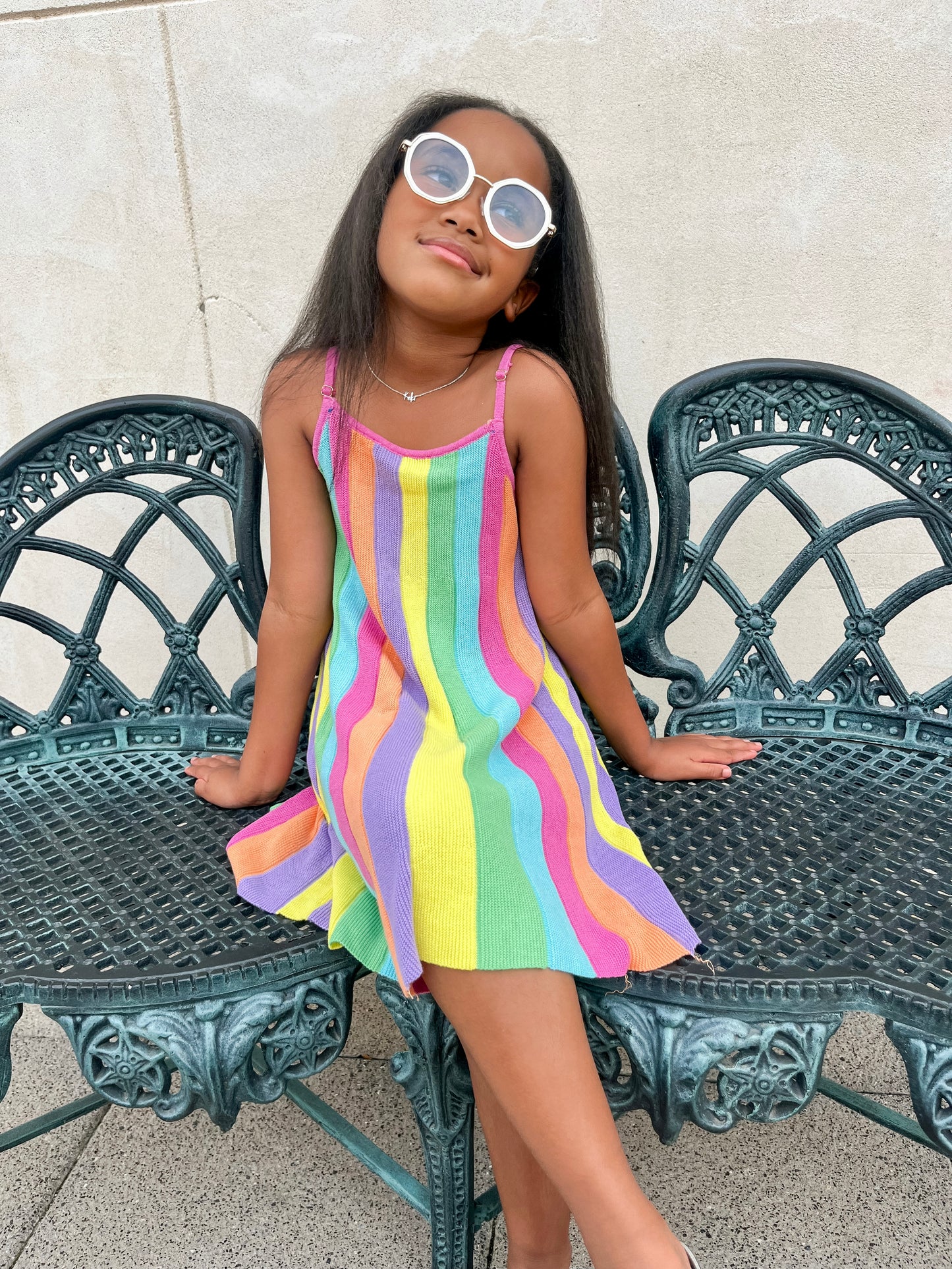 Jayda Rainbow Knit Dress