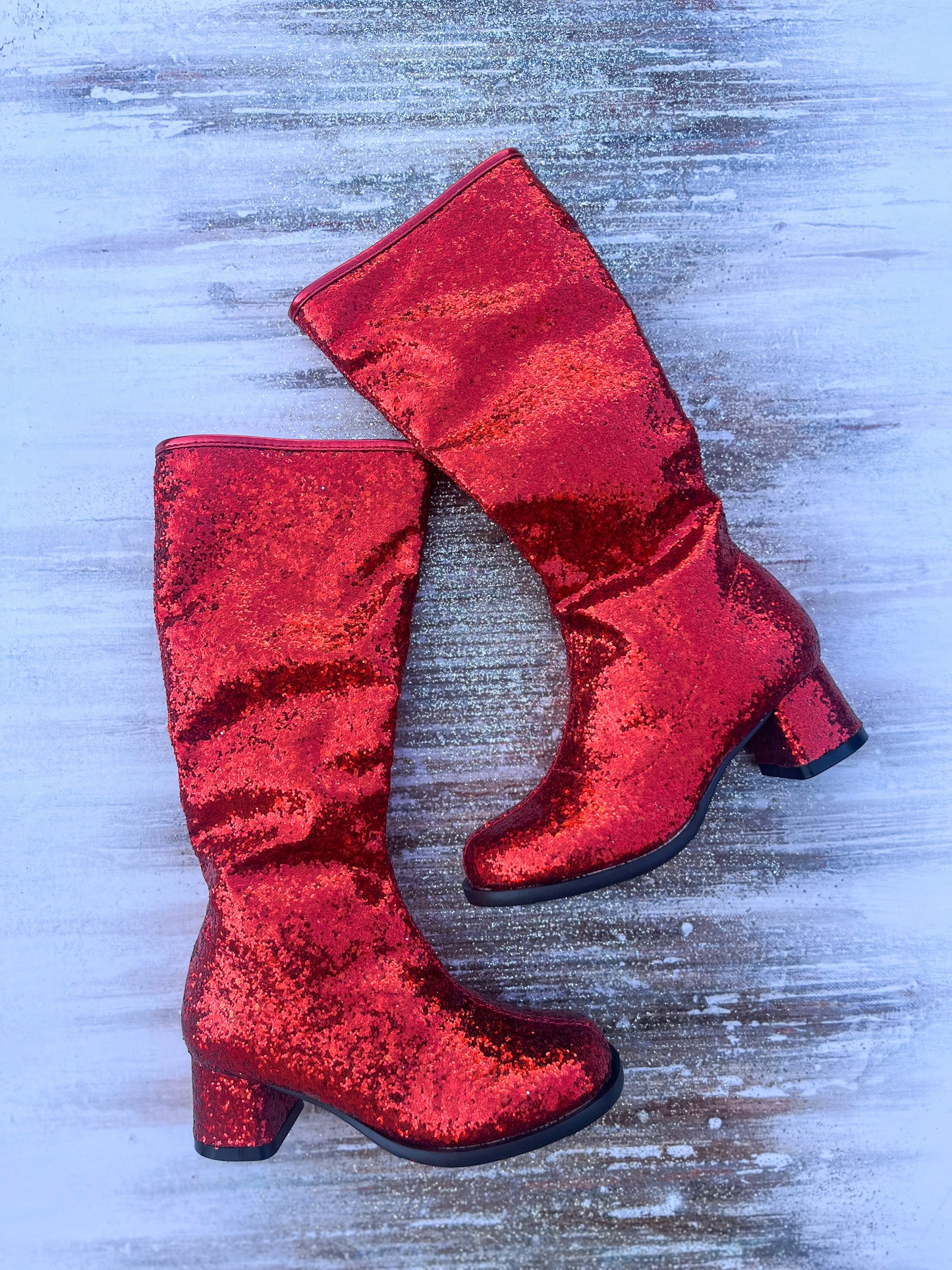 Candy Red Glitter Fashion Icon Boots