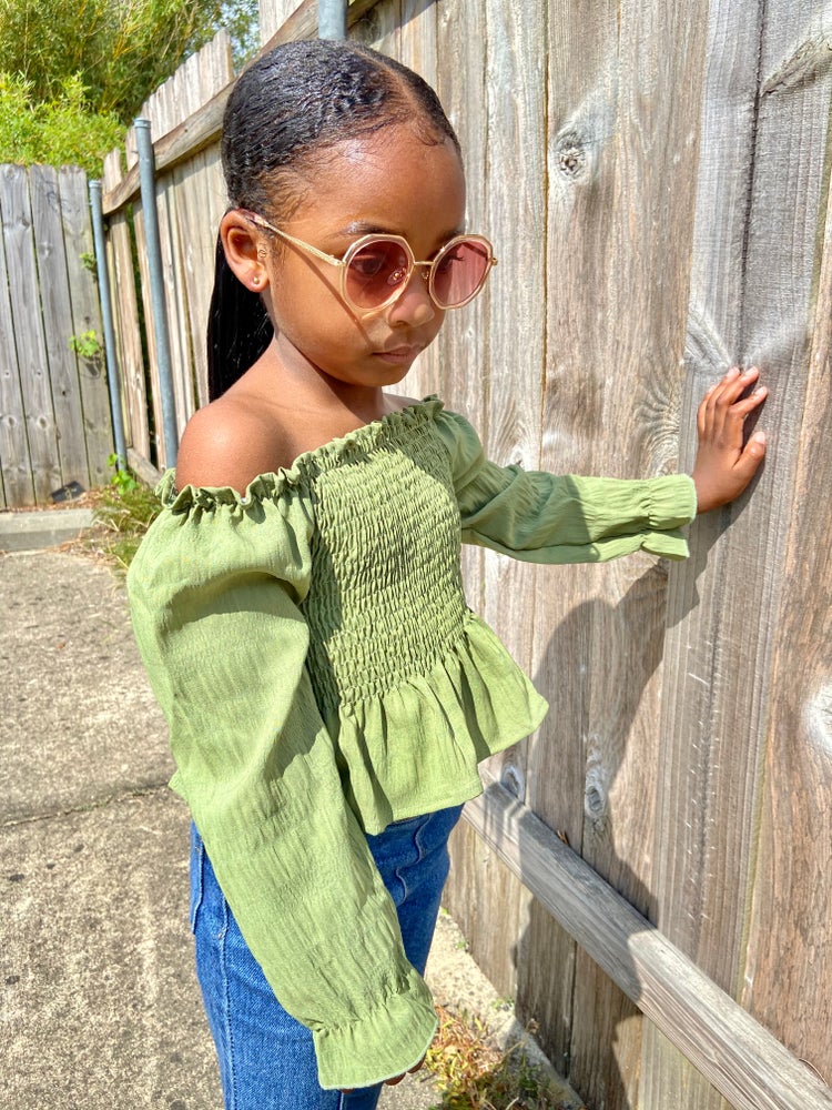SO CAL Olive Green Blouse