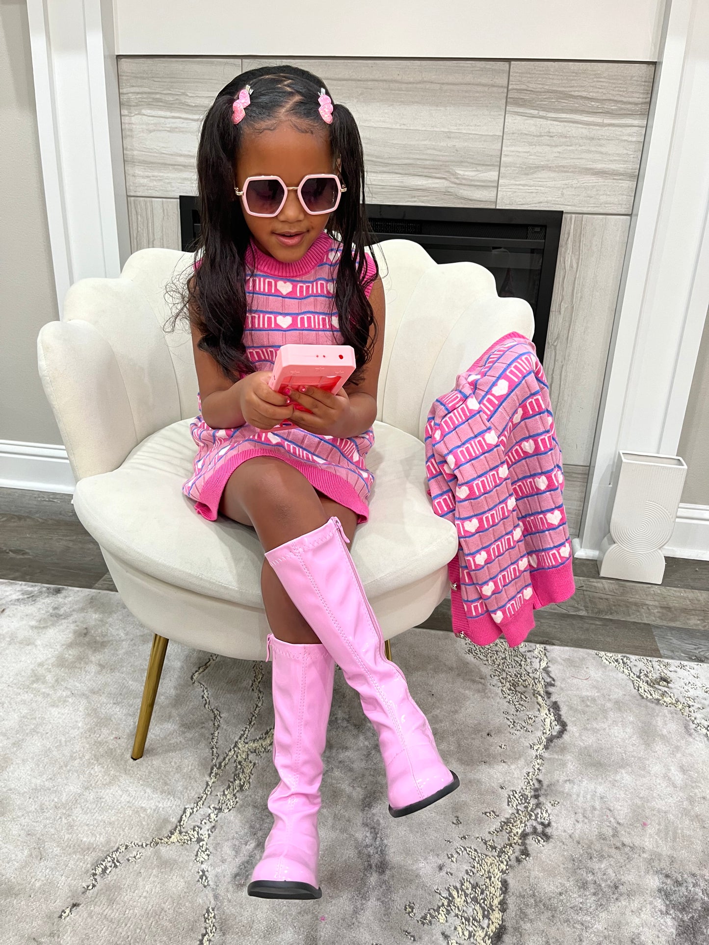 Pastel Pink Fashion Icon Boots