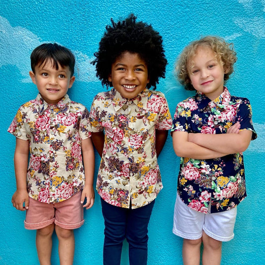 BOYS Classic Floral Button Down