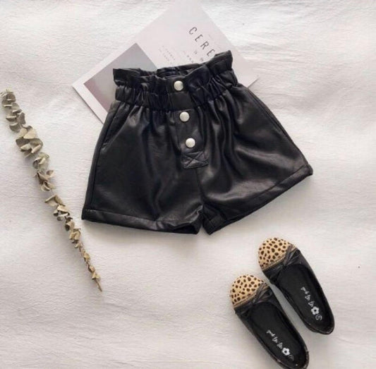 Black Leather Shorts