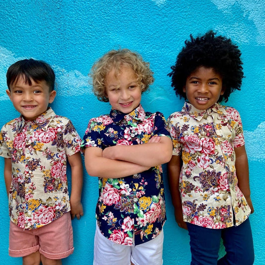 BOYS Classic Floral Button Down