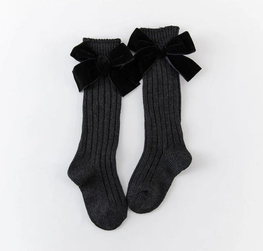 90210 Velvet Ribbon Socks (3 COLORS/1-8YR)