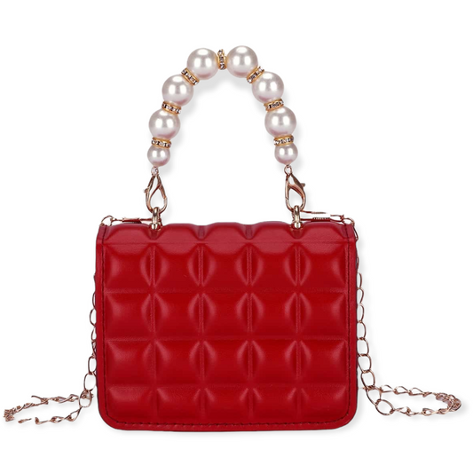 Red I♥️Pearls Mini Bag