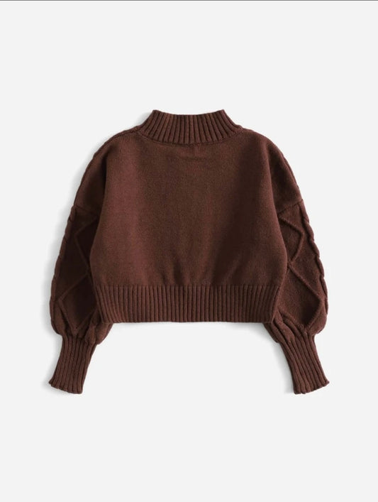 Chocolate Crop Sweater