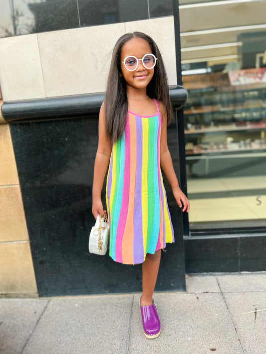 Jayda Rainbow Knit Dress