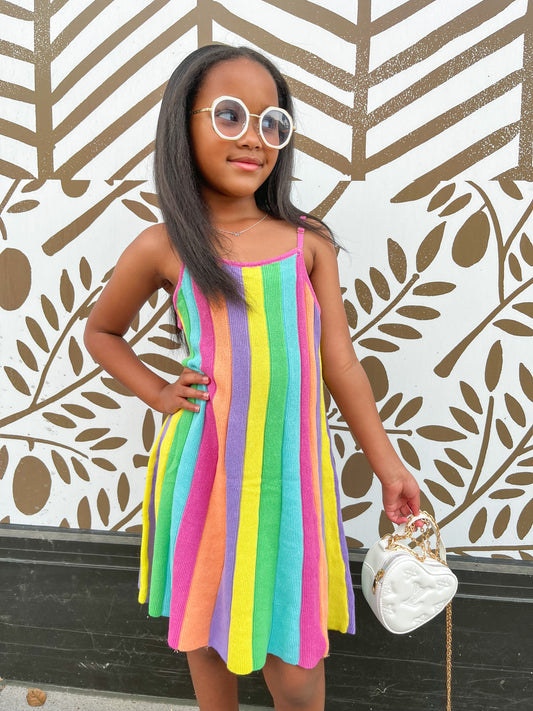 Jayda Rainbow Knit Dress