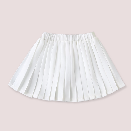 Prissy Girl White Pleated Skirt