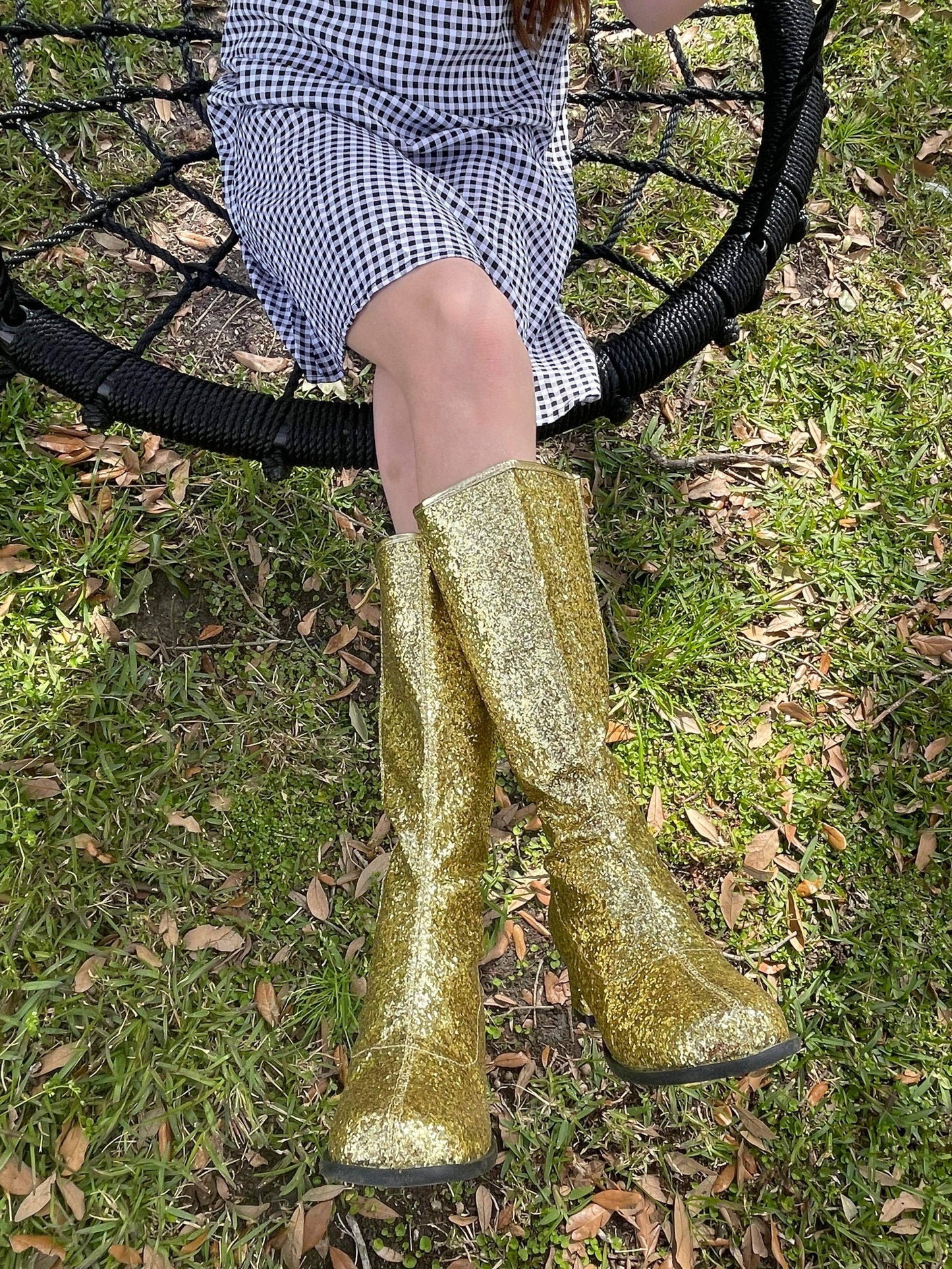 Glitter Gold Fashion Icon Boots